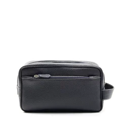 BEAUTY CASE DA UOMO BLU In pelle martellata