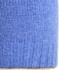BERRETTO BICOLORE AZZURRO POLVERE E MARRONE In cashmere
