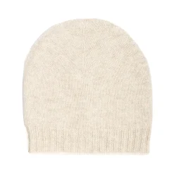 BERRETTO BICOLORE BIANCO E BEIGE In cashmere