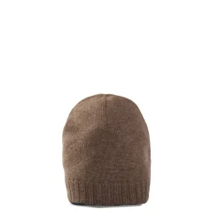 BERRETTO BICOLORE MARRONE E MARRONE E BLU SCURO In cashmere