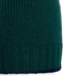 BERRETTO BICOLORE VERDE SCURO E BLU In cashmere