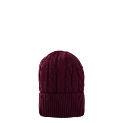 BERRETTO BORDEAUX A trecce in cashmere