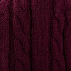 BERRETTO BORDEAUX A trecce in cashmere