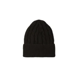 BERRETTO NERO A trecce in cashmere