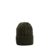 BERRETTO VERDE SCURO A trecce in cashmere