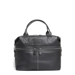 BORSA DA VIAGGIO NERA In pelle martellata