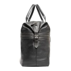 BORSA DA VIAGGIO NERA In pelle martellata