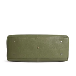 BORSA DA VIAGGIO VERDE OLIVA In pelle martellata