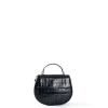 BORSA MINI CLEO BLU Stampa coccodrillo