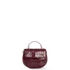 BORSA MINI CLEO BORDEUAUX Stampa coccodrillo