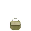 BORSA MINI CLEO VERDE OLIVA In camoscio e cavallino