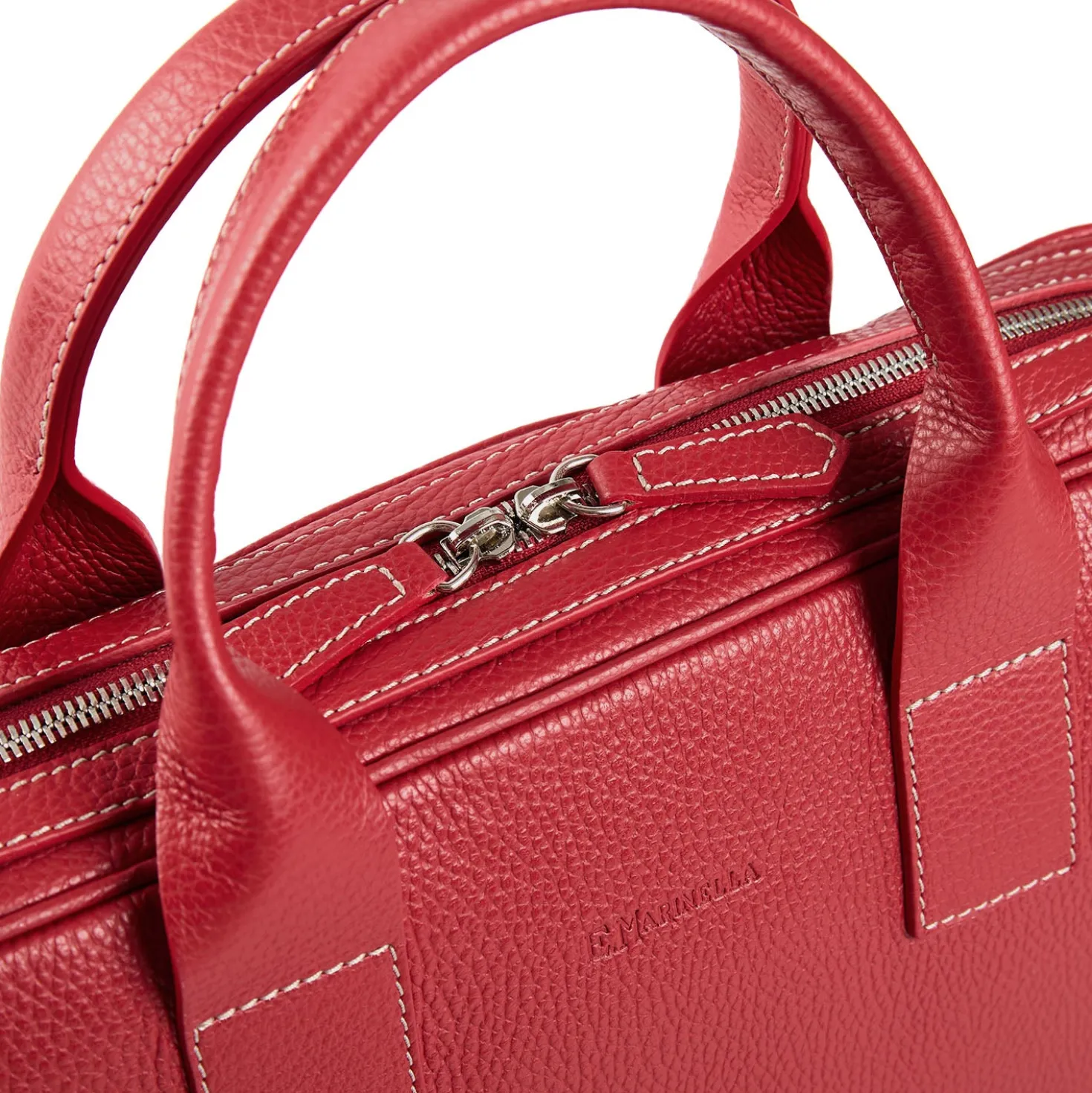BORSA PORTA PC BORDEAUX In pelle martellata