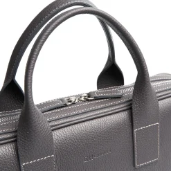 BORSA PORTA PC GRIGIA In pelle martellata