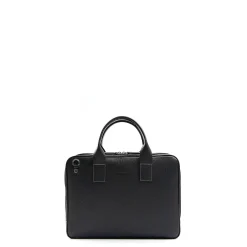 BORSA PORTA PC NERA In pelle martellata