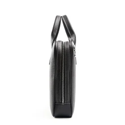 BORSA PORTA PC NERA In pelle martellata