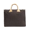 BORSA WEEKEND DESTRUTTURATA MARRONE SCURO Pois