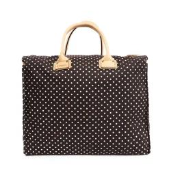 BORSA WEEKEND DESTRUTTURATA MARRONE SCURO Pois