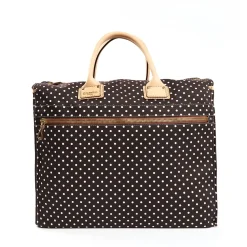 BORSA WEEKEND DESTRUTTURATA MARRONE SCURO Pois