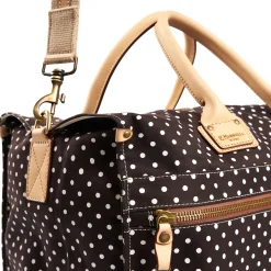 BORSA WEEKEND DESTRUTTURATA MARRONE SCURO Pois