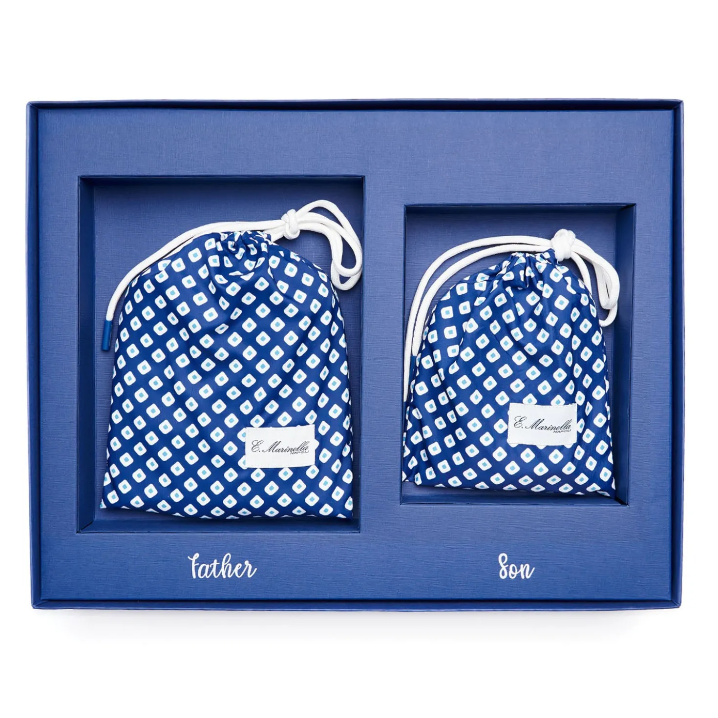 Box Father & Son – Costume Abbinato per Papà e Figlio Macrofantasia geometrica