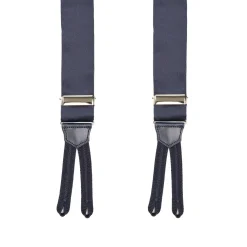 BRETELLE EM BLU SCURO In raso di seta 3,5 cm