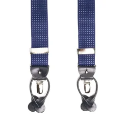 BRETELLE EM BLUETTE Con micro pois bianchi