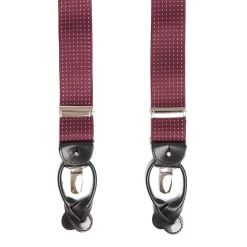 BRETELLE EM BORDEAUX Con micro pois bianchi