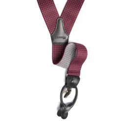 BRETELLE EM BORDEAUX Con micro pois bianchi