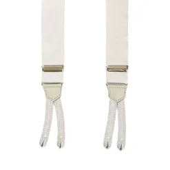 BRETELLE GRIGIO CHIARO In raso di seta 3,5 cm