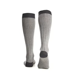 CALZE LUNGHE BICOLORE GRIGIO CHIARO E SCURO IN COTONE Tinta unita