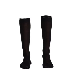 CALZINO LUNGO NERO In filo di scozia