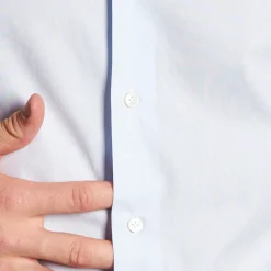 CAMICIA CLASSICA AZZURRA REGULAR In cotone popeline
