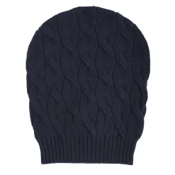 CAPPELLO A TRECCE BLU In lana