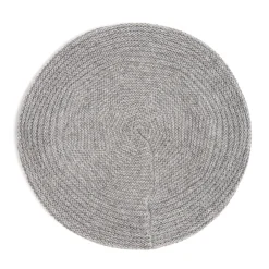CAPPELLO BASCO A RIGHE GRIGIO In cashmere