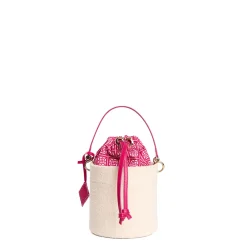 CESTINO IN SETA E CANVAS FUCSIA Archivio inspiration 1982