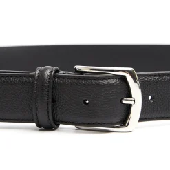 CINTURA CLASSICA NERA In pelle martellata