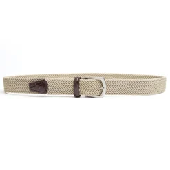 CINTURA ELASTICA BEIGE Con finiture in coccodrillo