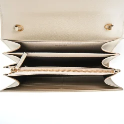 CLUTCH BAG BEIGE In pelle bottolata