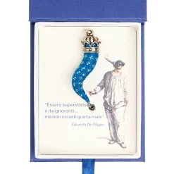 CORNETTO BLUETTE In seta e argento