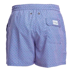 COSTUME DA BAGNO AZZURRO Microfantasia fiore