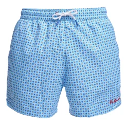 COSTUME DA BAGNO AZZURRO Microfantasia fiore
