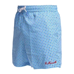 COSTUME DA BAGNO AZZURRO Microfantasia fiore