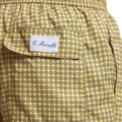 COSTUME DA BAGNO GIALLO Microfantasia fiore