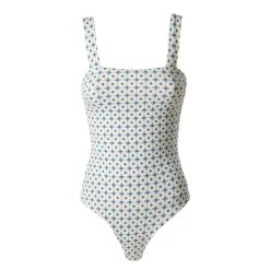 COSTUME INTERO BLU Microfantasia floreale