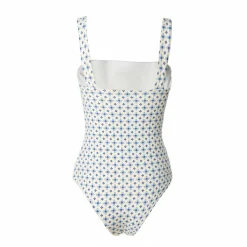 COSTUME INTERO BLU Microfantasia floreale