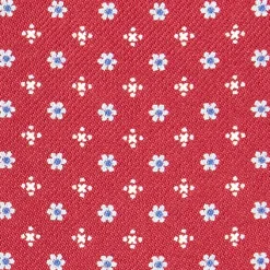 CRAVATTA ASCOT IN SETA BLU SCURO Microfantasia fiore