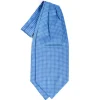 CRAVATTA ASCOT IN SETA BLUETTE Microfantasia fiore