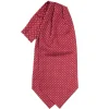 CRAVATTA ASCOT IN SETA BORDEAUX Microfantasia fiore