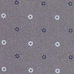 CRAVATTA ASCOT IN SETA GRIGIO SCURO Microfantasia fiore