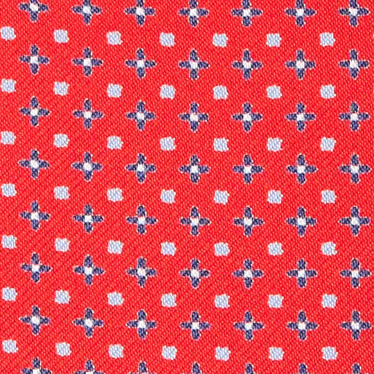 CRAVATTA ASCOT IN SETA ROSSO Microfantasia fiore